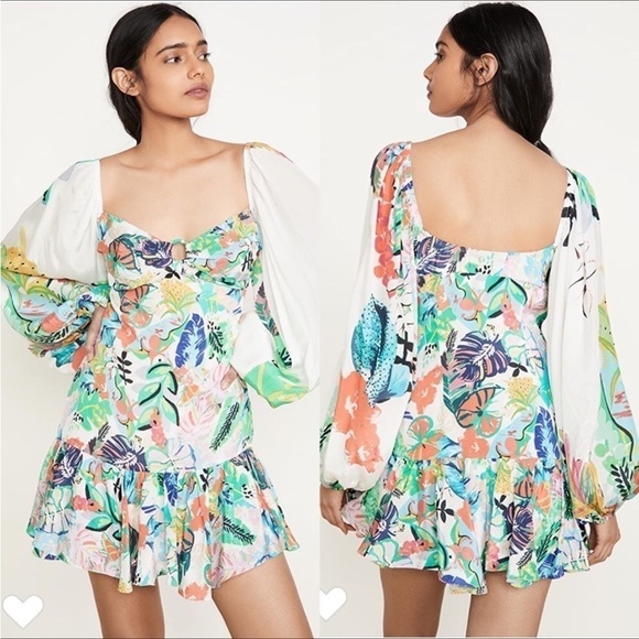 ROCOCO SAND Quinn Dress Short Tropical Mini Dress NWT - Picture 2 of 8